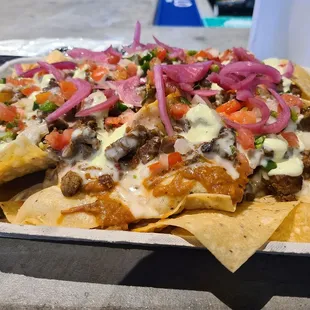 Beef Fajita Nachos.