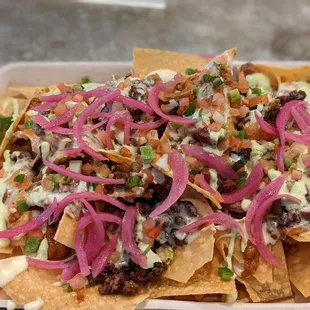 Beef fajita nachos