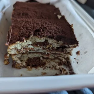 Ice box cake side view