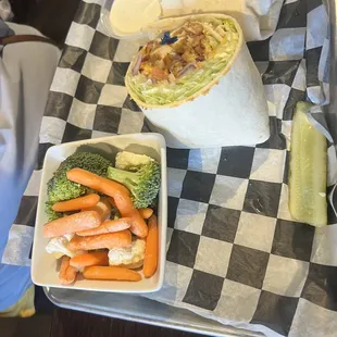 Wrap &amp; raw veggies!