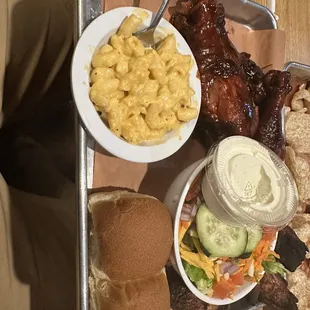 Wing and drumstick combo dinner