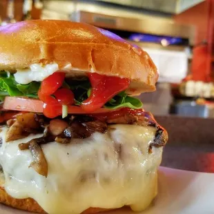 Proper char-broiled burger.