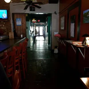 a view of the dining area