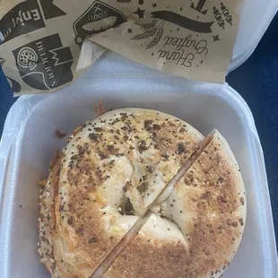 Pepperoni pizza bagel