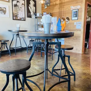 Cozy couches in the back room