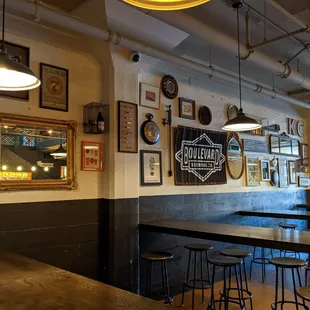 Inside the restaurant area on the main level