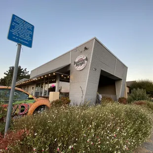 the front of the restaurant