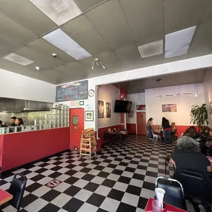 the interior of the restaurant