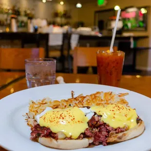 St. Patty&apos;s eggs benedict $15