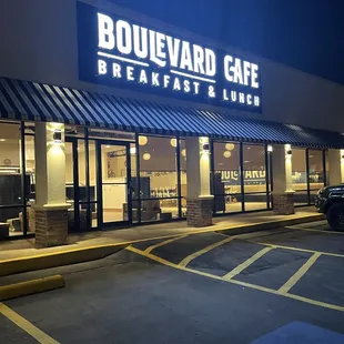 Store front at night!