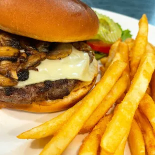 Mushroom and swiss burger!