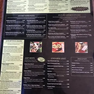 Lunch menu