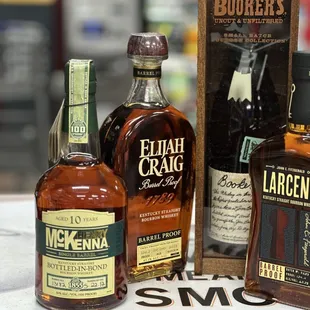 various bottles of liquor