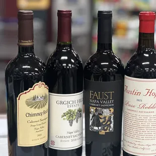 a selection of wines