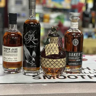 a variety of bottles