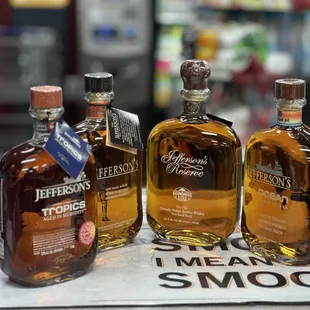 bottles of different types