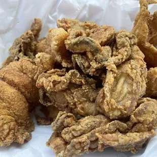 2-way combo w/Oyster Dinner &amp; Catfish Fillet Dinner $31  (Tasted great, moist, perfect texture, but the thinnest sliced ever)