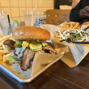 Cali burger, chimichurri fries