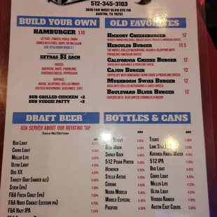 Part two of the menu