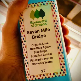 a bottle of seven mile bridge