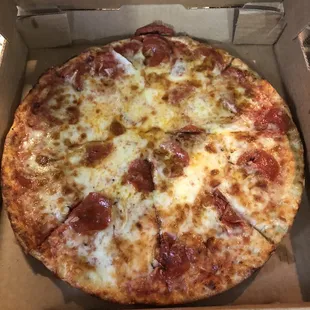 Medium pepperoni and onion