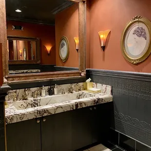Sink/vanity in women's bathroom