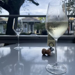 Cava and a breeze! Perfect fall cocktail spot.