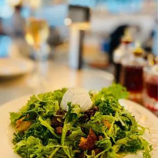 one Frisée salad for hubby...