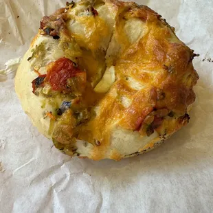 Green Chili Cheese Bagel