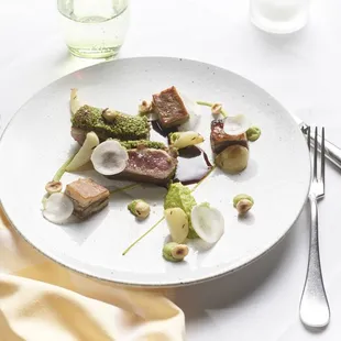 a plate of food on a table