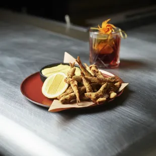 a plate of food on a table