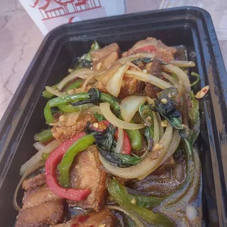 Spicy Basil Crispy Pork