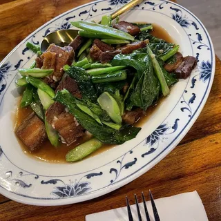 Chinese Broccoli with Crispy Pork