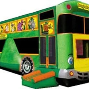 Safari Bus Bouncer with 2 slides and 2 bouncing areas $165