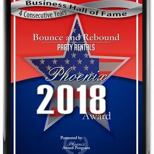 Awarded Best of Phoenix Party Rentals: 2018...and 2017, 2016, 2015. ...just sayin' :-)
