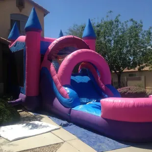 Princess Bounce House with water slide and pool