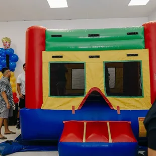 Bouncy house used at the party