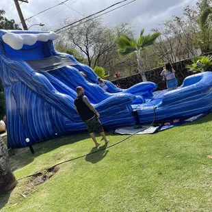 17 foot tall, double water slide!!