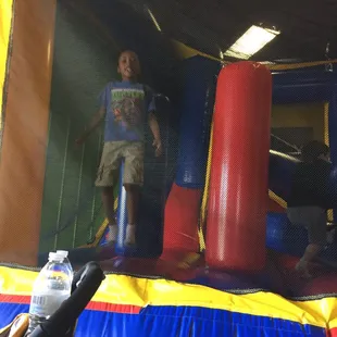 The kids having a ball.