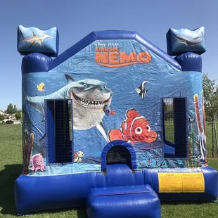 The Nemo bounce house was perfect for our shark party!