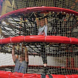 This thing needs to be taken down!! Holes in safety netting, trampoline and padding missing on metal bars!