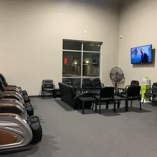 Parents corner at the front left