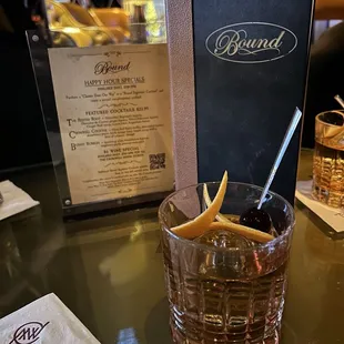 Bogo cocktails during happy hour!