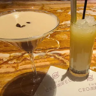 Espresso Martini and Grace cocktail