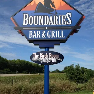 Entrance sign.