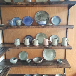 Locally made pottery.