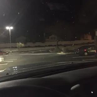 Parking lot on a Saturday night