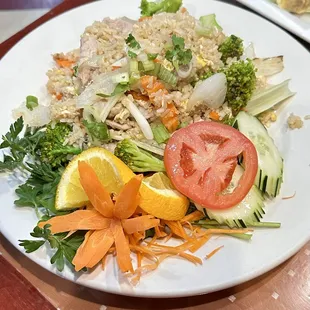 Pork thai fried rice. Excellent @ Bounxou Thai Restaurant-San Jose Blvd.