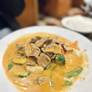 a plate of food on a table
