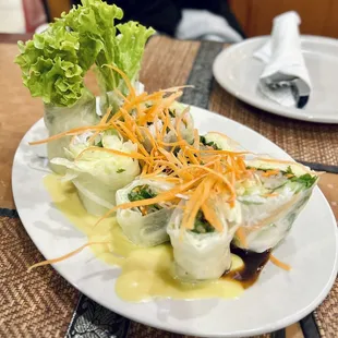 a plate of food on a table